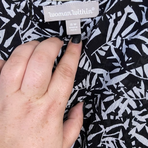 WOMEN WITHIN SZ 18 PRINTED TIE WAIST MAXI DRESS - Picture 6 of 7